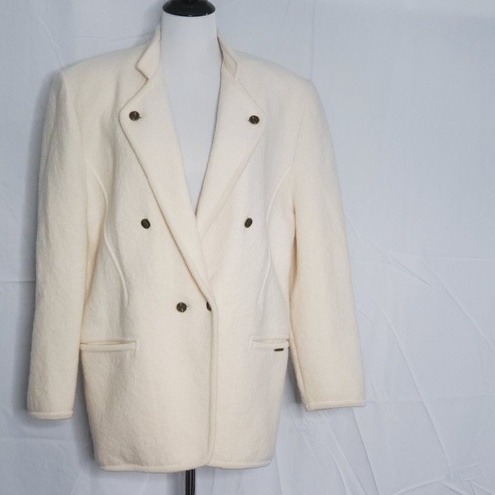 Geiger Creamy White Wool Jacket Blazer